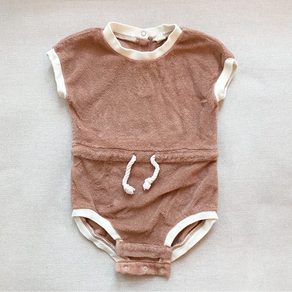Quincy Mae Retro terry cloth romper
